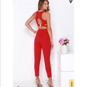 Well-Suited Red Two-Piece Set